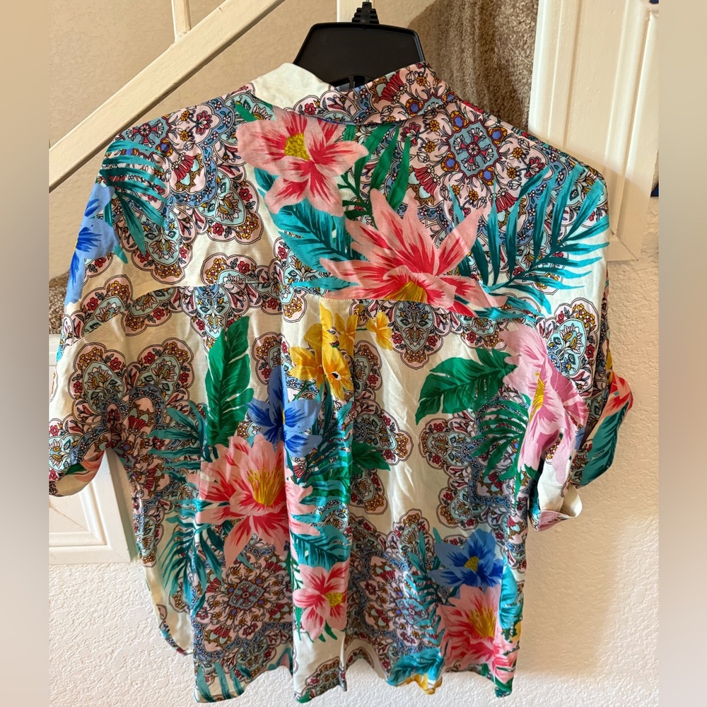 JOHNNY WAS | CLOVER BUTTON DOWN SHIRT | Size S - Picture 8 of 8